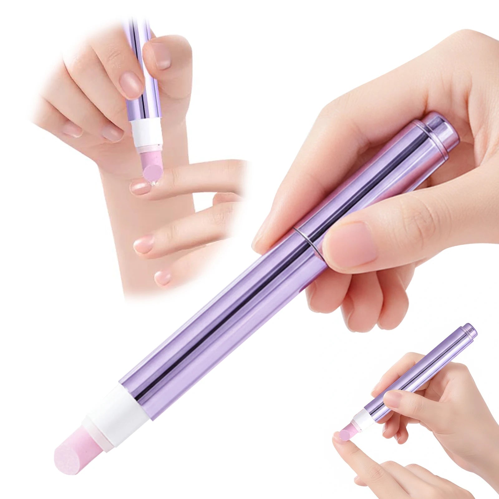 3-in-1 Cuticle Oil Pen with Ceramic Nail Buffer – Repair, Strengthen & Shine Nails Instantly