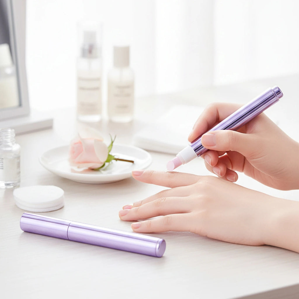 3-in-1 Cuticle Oil Pen with Ceramic Nail Buffer – Repair, Strengthen & Shine Nails Instantly
